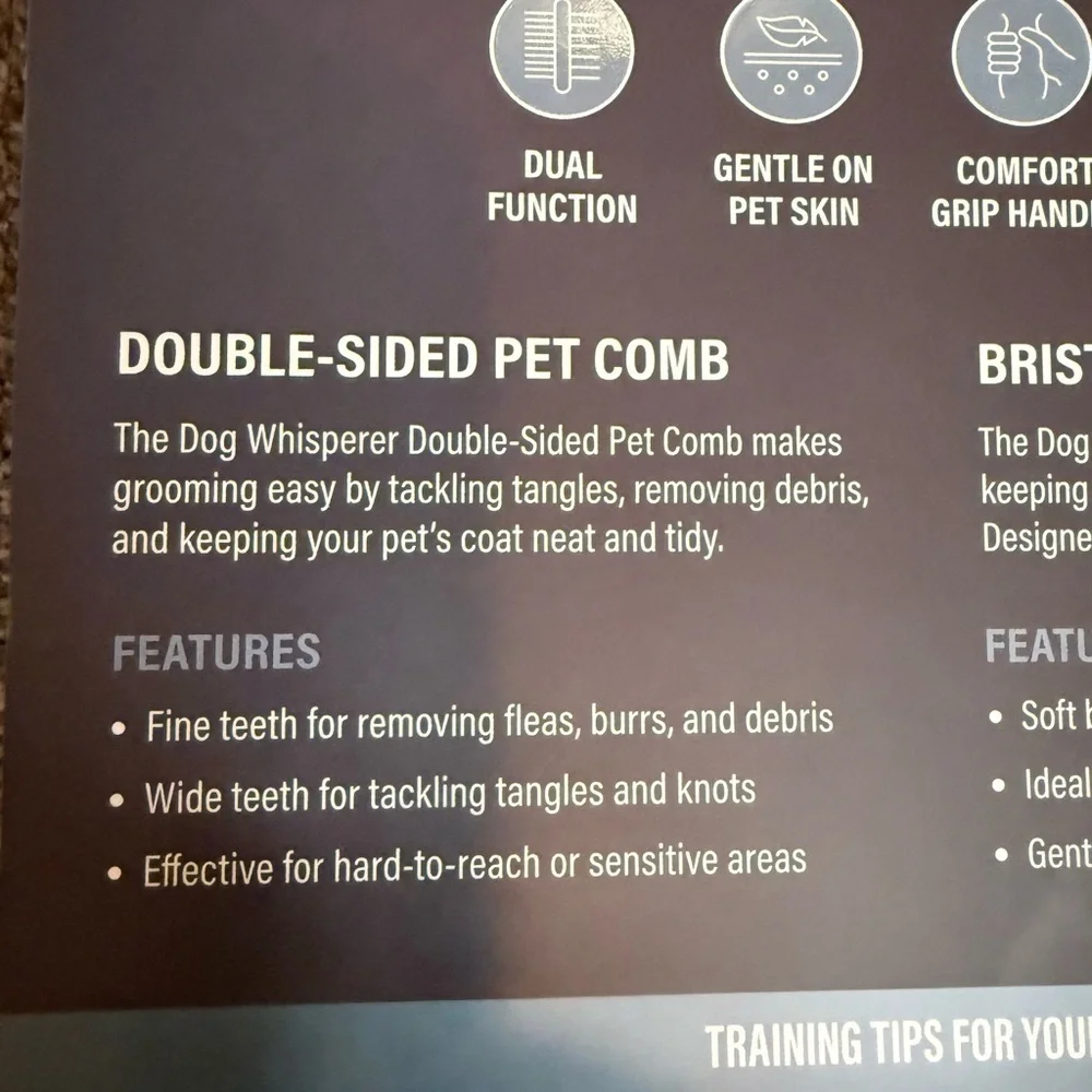 NWT Dog Whisperer Pet Brush Grooming Set for all breeds and all hair types